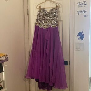 Blush Prom purple sequin dress
